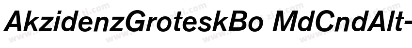 AkzidenzGroteskBo MdCndAlt字体转换